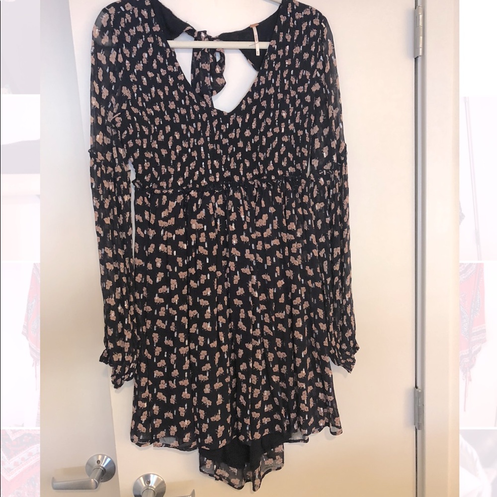 Free People Long Sleeve Mini Dress